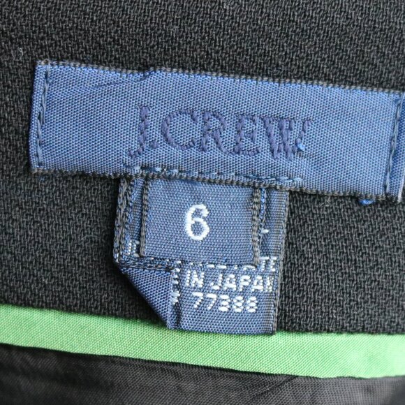 J Crew Black Wool w Back Inverted Pleat Classic Pencil Skirt Sz 6 - Picture 4 of 5